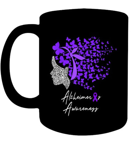 Image of Alzheimer s Awareness Shirt Alzheimers Purple Butterflies T Shirt