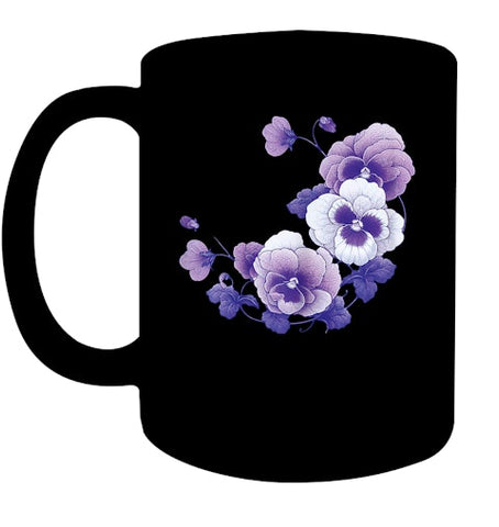 Image of alzheimer purple floral pansy alzheimer s awareness T Shirt