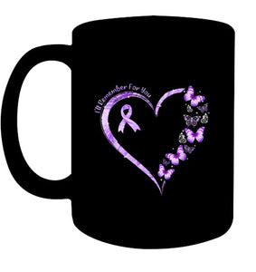 I ll Remember For You Purple Butterfly Alzheimer s Awareness T Shirt