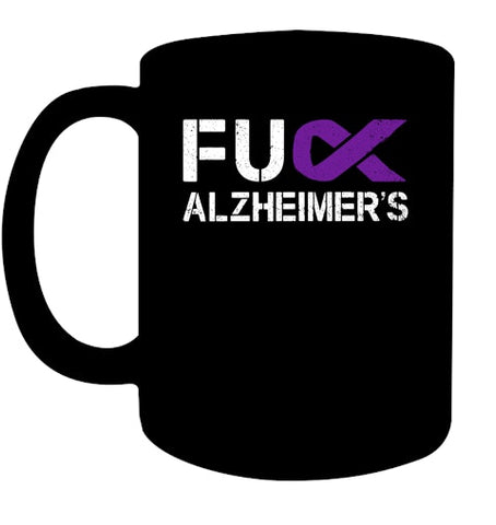 Image of Fuck FU Alzheimer s Awareness Month Purple Ribbon Fighter T Shirt