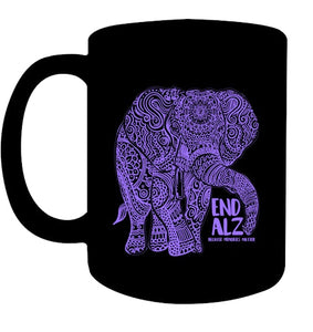 Purple Elephant Alzheimer Awareness Apparel & gifts, END ALZ T Shirt