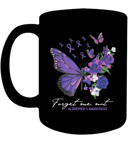 Image of Forget me not Dementia Alzheimer Awareness Butterfly Flower