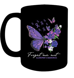 Forget me not Dementia Alzheimer Awareness Butterfly Flower