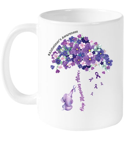 Image of Keep Memories Alive Purple Elephant Alzheimer's Awareness