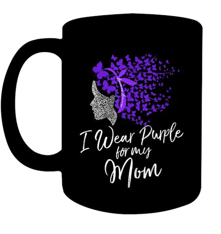 Image of I Wear Purple For My Mom Shirt Alzheimer s Awareness Gift