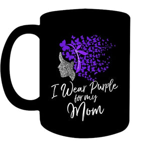 I Wear Purple For My Mom Shirt Alzheimer s Awareness Gift