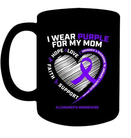 Image of Purple Alzheimers Awareness Products Mom Gifts Men Women T Shirt