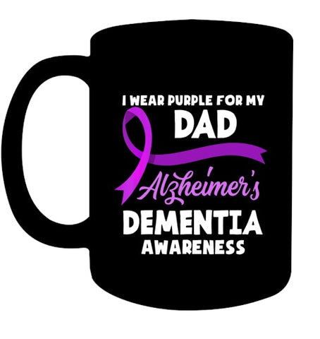 Image of I Wear Purple For My Dad Alzheimer s Dementia Awareness T Shirt