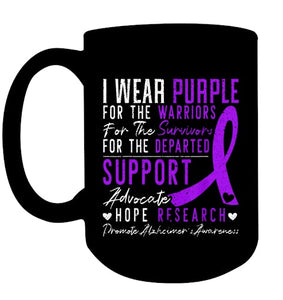 I Wear Purple Alzheimer s Awareness Dementia Disease T Shirt