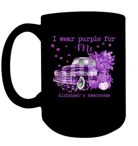 Image of I Wear Purple Pumpkin Truck For Me Alzheimer's Awareness