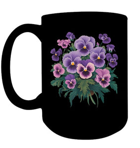 Purple Floral Pansy Dementia Alzheimer's Awareness