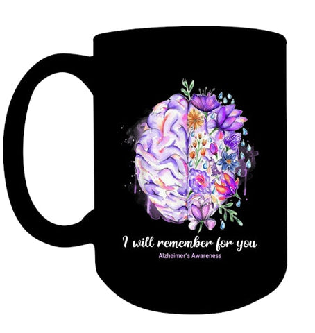 Image of I Will Remember For You Brain Alzheimer s Awareness T Shirt