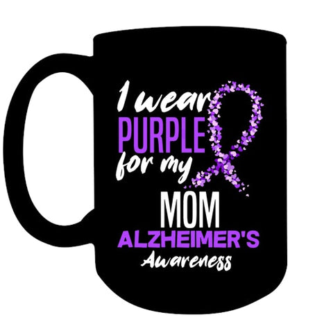 Image of I Wear Purple For My Mom Dementia Alzheimer s Awareness T Shirt