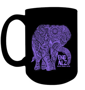 Purple Elephant Alzheimer Awareness Apparel & gifts, END ALZ T Shirt