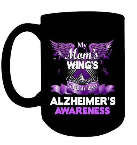 Image of Alzheimer s Awareness Products Mom s Wings Cover My Heart T Shirt