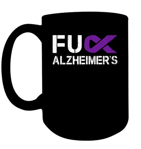 Image of Fuck FU Alzheimer s Awareness Month Purple Ribbon Fighter T Shirt