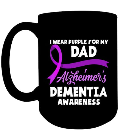 Image of I Wear Purple For My Dad Alzheimer s Dementia Awareness T Shirt