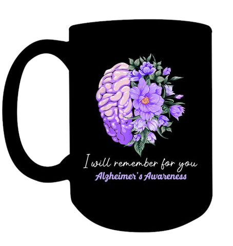 Image of I Will Remember For You Purple Ribbon Alzheimers Awareness