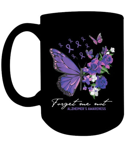 Image of Forget me not Dementia Alzheimer Awareness Butterfly Flower