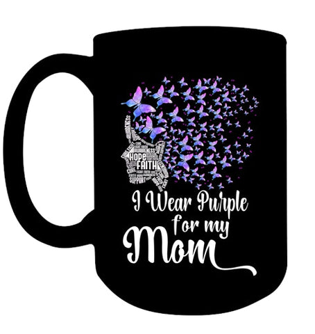 Image of I Wear Purple For My Mom Alzheimers T Shirt