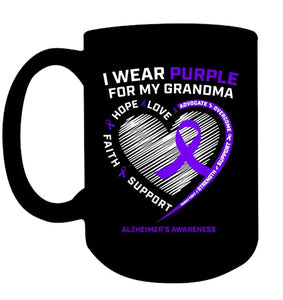 Purple Alzheimers Awareness Products grandma Gifts Men Women