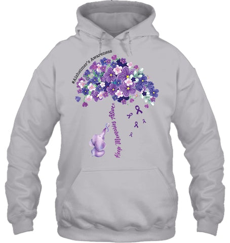 Image of Keep Memories Alive Purple Elephant Alzheimer's Awareness