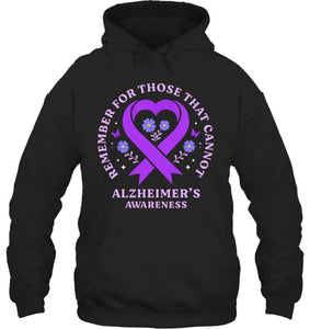 Remember For Those That Cannot Alzheimer s Awareness Ribbon T Shirt