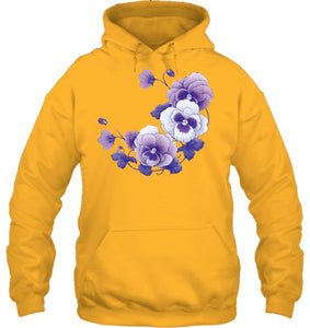 alzheimer purple floral pansy alzheimer s awareness T Shirt