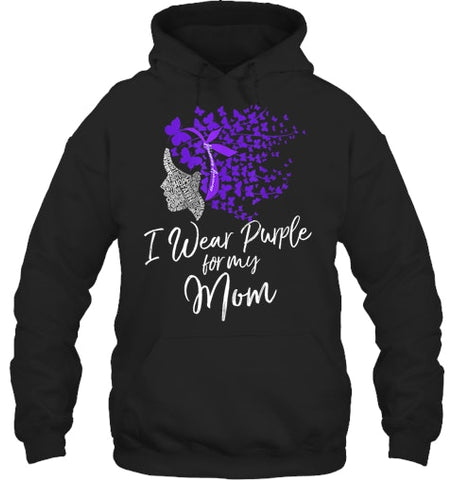 Image of I Wear Purple For My Mom Shirt Alzheimer s Awareness Gift