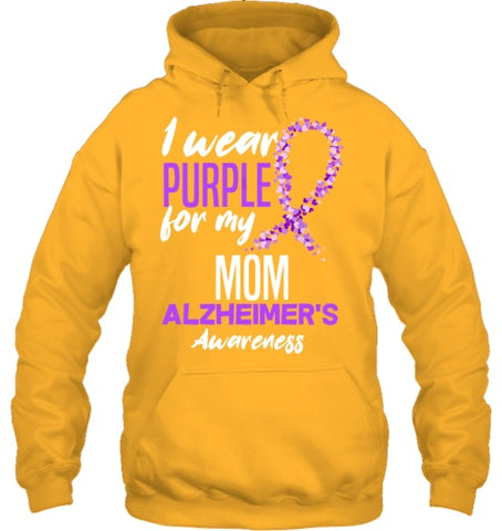 Image of I Wear Purple For My Mom Dementia Alzheimer s Awareness T Shirt