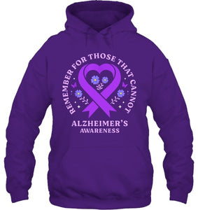 Remember For Those That Cannot Alzheimer s Awareness Ribbon T Shirt