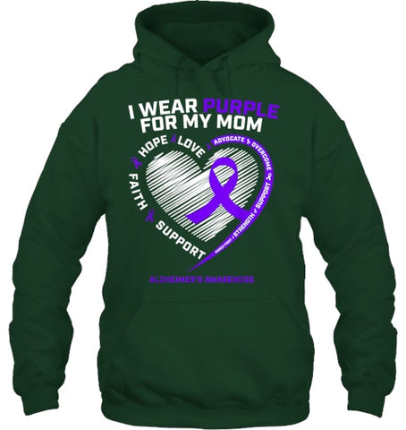 Image of Purple Alzheimers Awareness Products Mom Gifts Men Women T Shirt