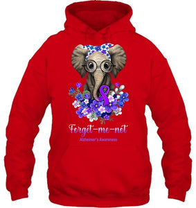 Forget me not Alzheimer s Awareness Elephant Flower T Shirt