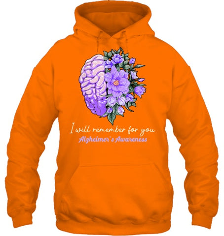 Image of I Will Remember For You Purple Ribbon Alzheimers Awareness