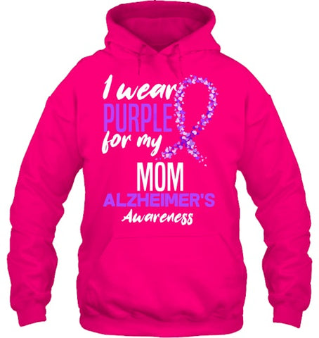 Image of I Wear Purple For My Mom Dementia Alzheimer s Awareness T Shirt