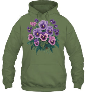 Purple Floral Pansy Dementia Alzheimer's Awareness