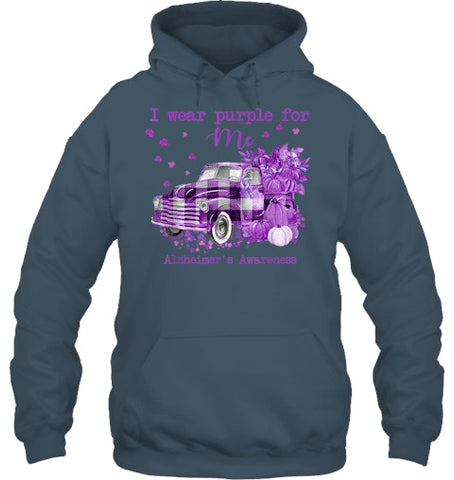 Image of I Wear Purple Pumpkin Truck For Me Alzheimer's Awareness