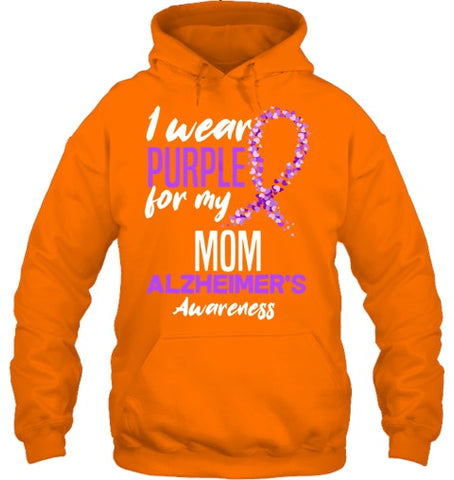 Image of I Wear Purple For My Mom Dementia Alzheimer s Awareness T Shirt