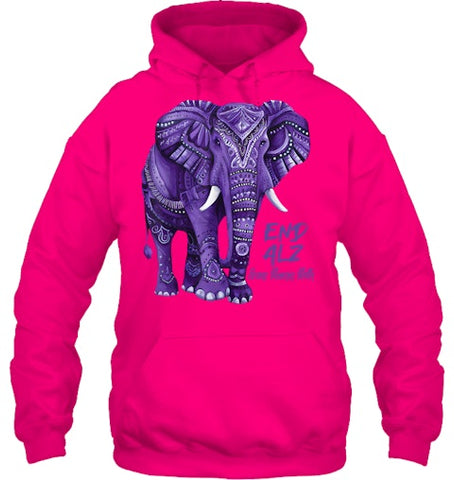 Image of Alzheimers Awareness Purple Elephant Awareness T Shirt