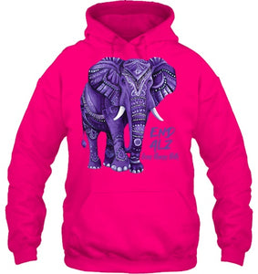 Alzheimers Awareness Purple Elephant Awareness T Shirt