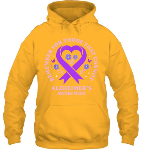 Image of Remember For Those That Cannot Alzheimer s Awareness Ribbon T Shirt