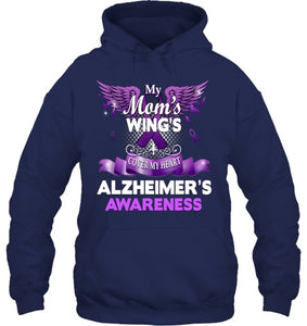 Alzheimer s Awareness Products Mom s Wings Cover My Heart T Shirt