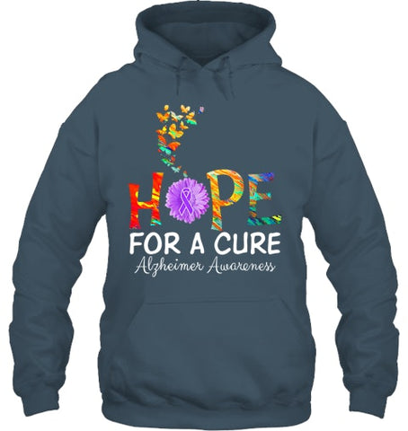 Image of Alzheimer s awareness shirt Hope for a Cure classic Gift T Shirt