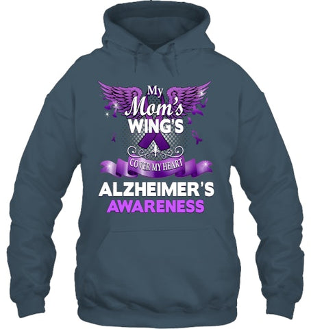 Image of Alzheimer s Awareness Products Mom s Wings Cover My Heart T Shirt