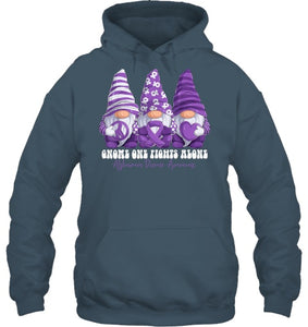 Alzheimer s Disease Awareness Month Purple Ribbon Gnomies T Shirt