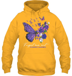 Forget me not Dementia Alzheimer Awareness Butterfly Flower