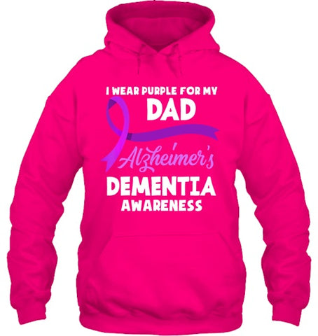 Image of I Wear Purple For My Dad Alzheimer s Dementia Awareness T Shirt