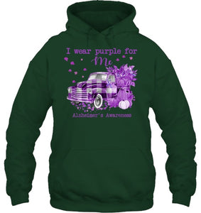 I Wear Purple Pumpkin Truck For Me Alzheimer's Awareness