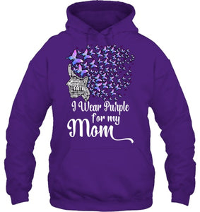 I Wear Purple For My Mom Alzheimers T Shirt