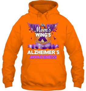 Alzheimer s Awareness Products Mom s Wings Cover My Heart T Shirt